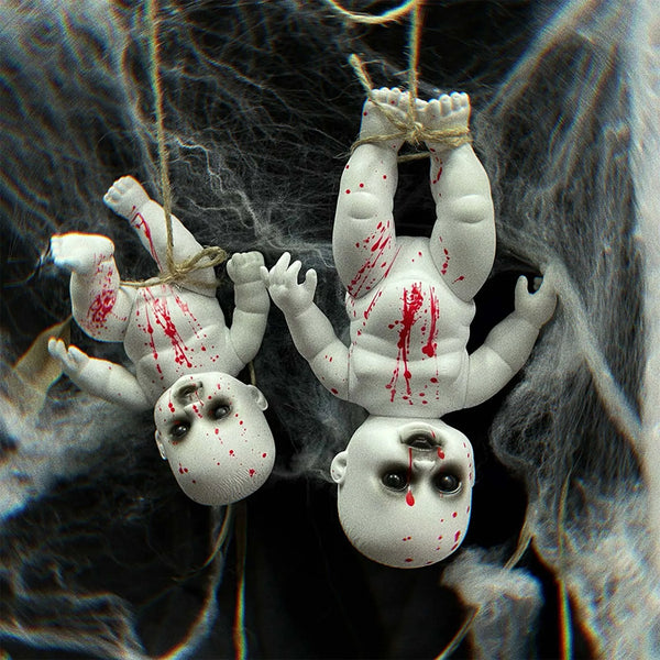 Poupées fantômes à suspendre, décoration Halloween effrayante intérieur/extérieur