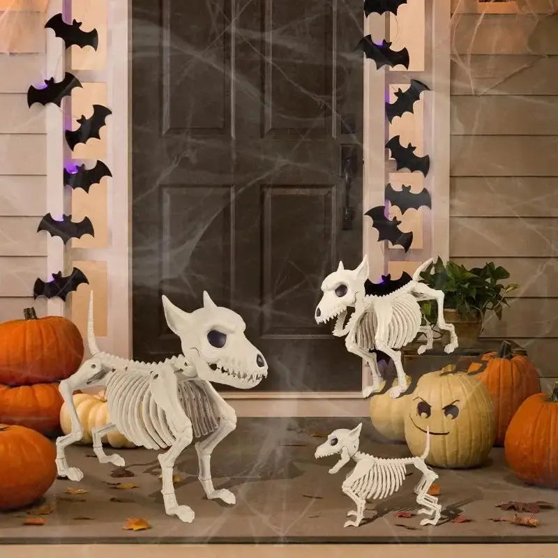 Squelette de petit loup, décoration Halloween intérieur/extérieur