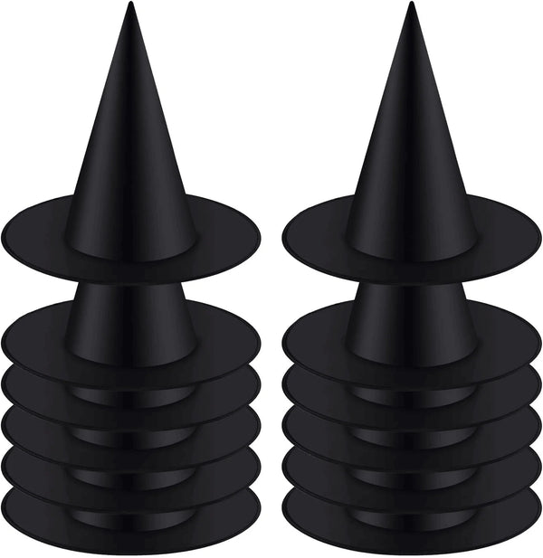 Chapeaux sorcière noirs à suspendre, lot 12