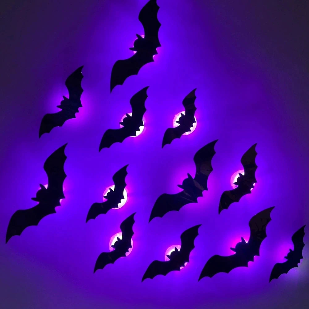 Chauves-souris 3D LED murales, lot 12/24